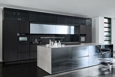 Roestvrij staal + fineer aluminium frame