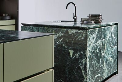 Tauern Groen + linoleum + fineerplaatstructuur