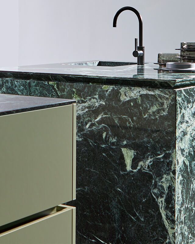 Tauern Green + Linoleum + Furnier Brettstruktur